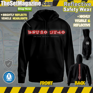 Reflective "Black" Hoodie - Bruno Judo (Unisex Safety Collection) "Spine Gang"
